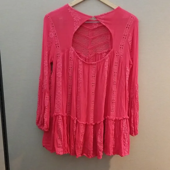 Free People Sweetest Dream Pink Tunic Size XS - Picture 6 of 15